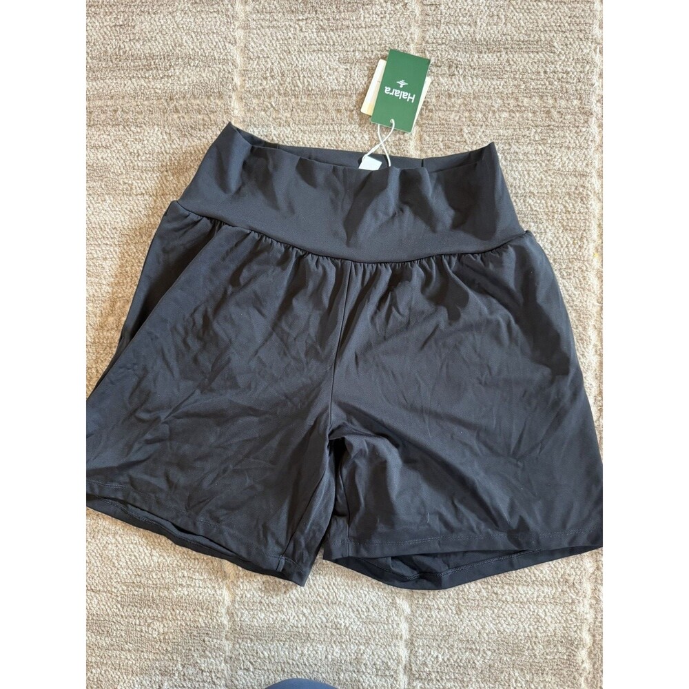 Halara SoftlyZero Airy Shorts Women XL Black High Rise Athletic NWT